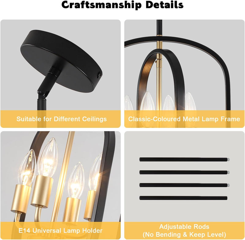 Pendant Lights for Kitchen Island Metal Shade Modern (3 Pack)
