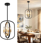 1 Pack Black Ellipse Pendant Light