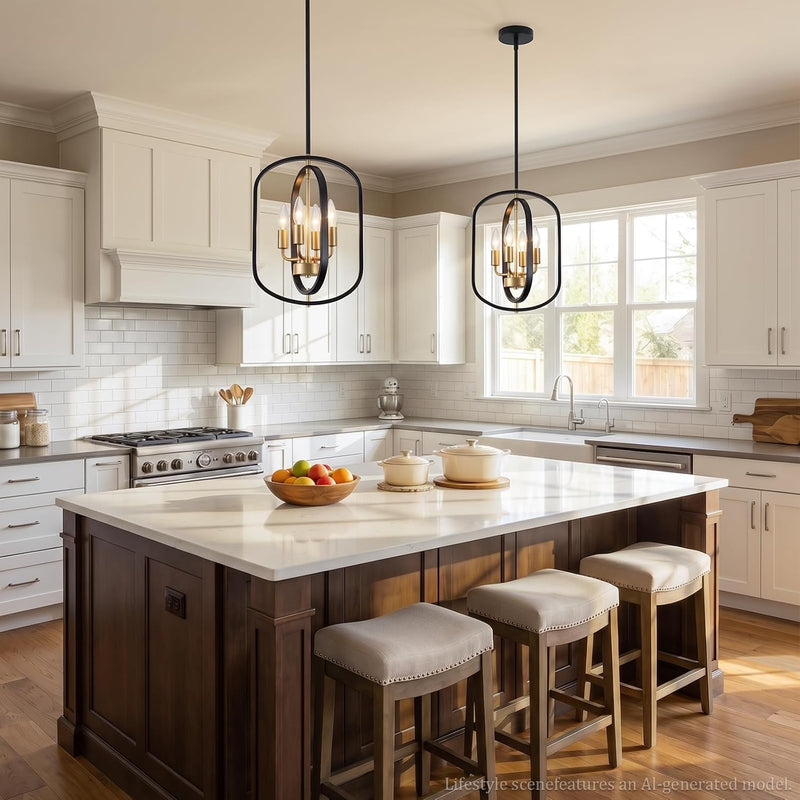 Pendant Lights for Kitchen Island Metal Shade Modern (3 Pack)