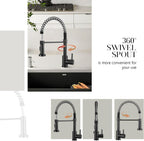Peppermint Commercial Kitchen Tap with Pull Out Spray