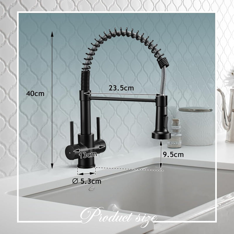 Kitchen Taps with Pull Out Spray Brushed Nickel