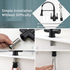 Peppermint Commercial Kitchen Tap with Pull Out Spray