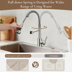 Peppermint Commercial Kitchen Tap with Pull Out Spray