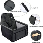 Pet Car Booster Seat Travel Carrier Cage Oxford