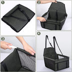 Pet Car Booster Seat Travel Carrier Cage Oxford
