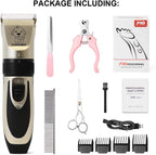 Pet Dog Grooming Clippers Rechargeable Low Noise Cordless