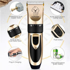Pet Dog Grooming Clippers Rechargeable Low Noise Cordless