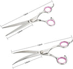 Pet Grooming Scissors Set 4 Pieces Stainless Steel