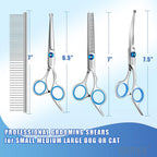 Pet Grooming Scissors Set 4 Pieces Stainless Steel