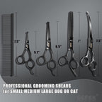 Pet Grooming Scissors Set 4 Pieces Stainless Steel