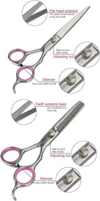 Pet Grooming Scissors Set 4 Pieces Stainless Steel