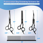 Pet Grooming Scissors Set 4 Pieces Stainless Steel