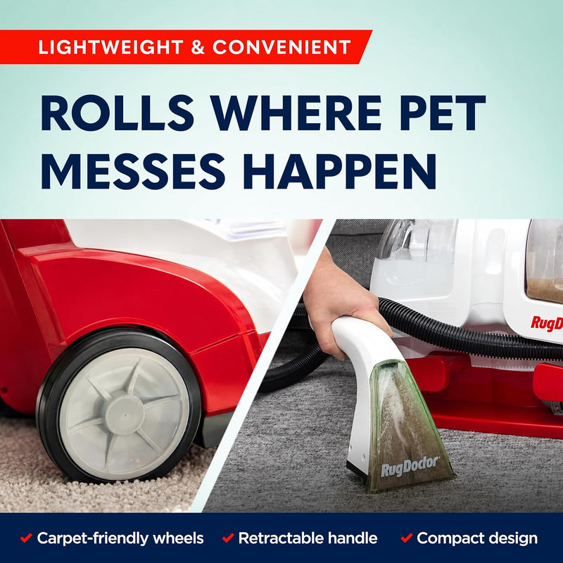 Pet Portable Spot Carpet Cleaner Rubberised Bristles
