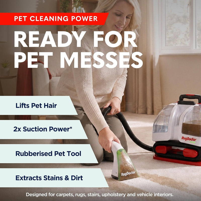 Pet Portable Spot Carpet Cleaner Rubberised Bristles