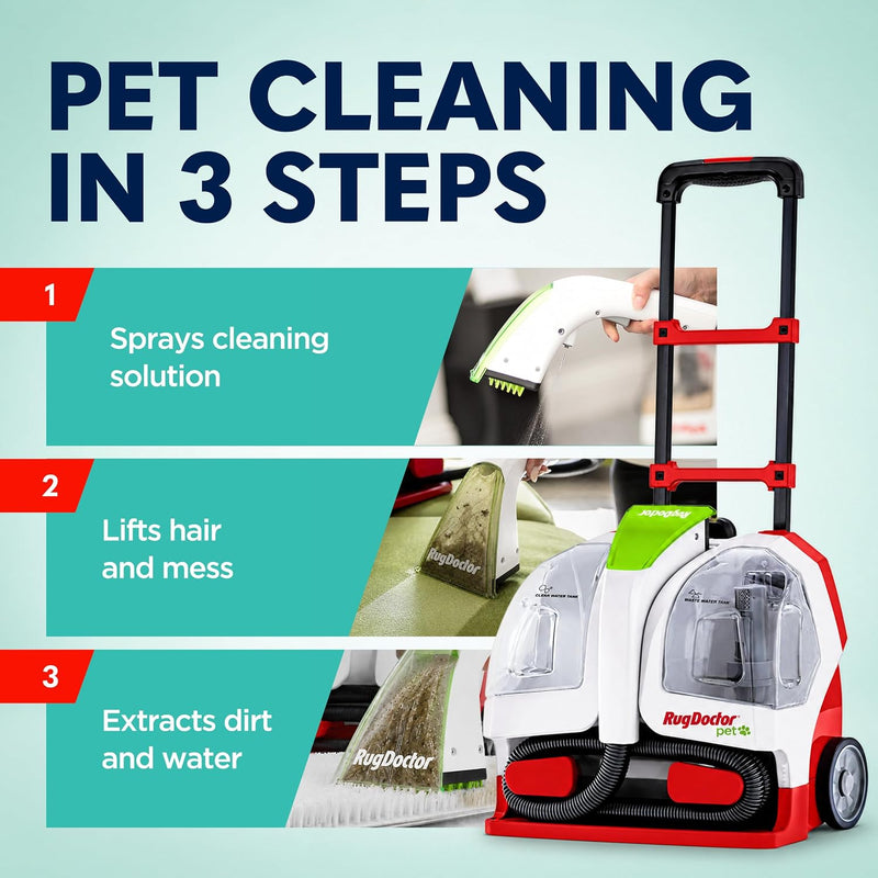 Pet Portable Spot Carpet Cleaner Rubberised Bristles