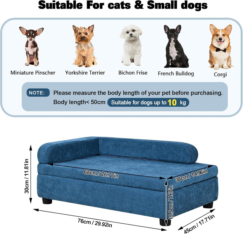 Pet Sofa with Hidden Storage for Puppy