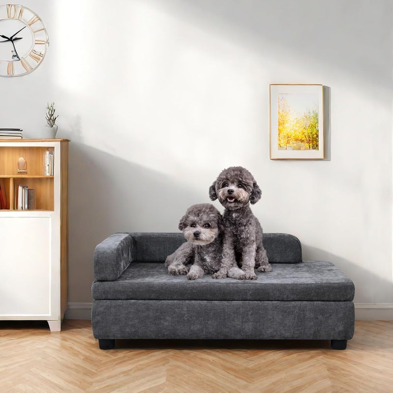 Pet Sofa with Hidden Storage for Puppy