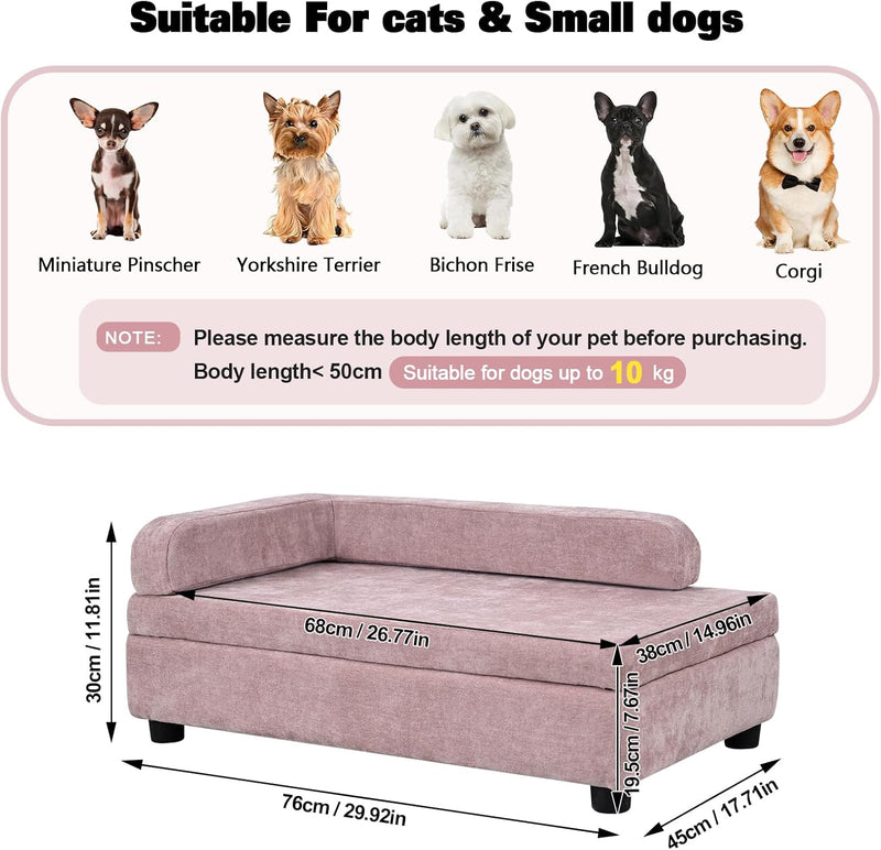 Pet Sofa with Hidden Storage for Puppy