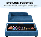 Pet Sofa with Hidden Storage for Puppy