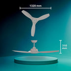 Ceiling Fan with LED Light 3 Blades 107