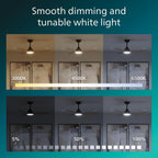 Ceiling Fan with LED Light 3 Blades 107