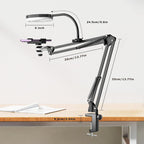 Phone Mount with Ring Light Flexible Articulating Arm