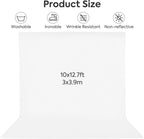 Photography Backdrop 10x12.7FT Thick Polyester Collapsible