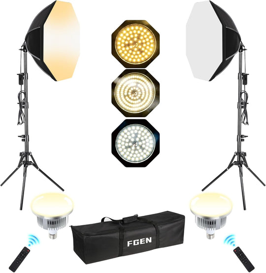 Photography Lighting Kit with 60W Dimmable -6500K LED