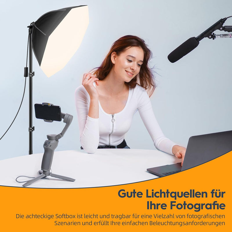 Photography Lighting Kit with 60W Dimmable -6500K LED