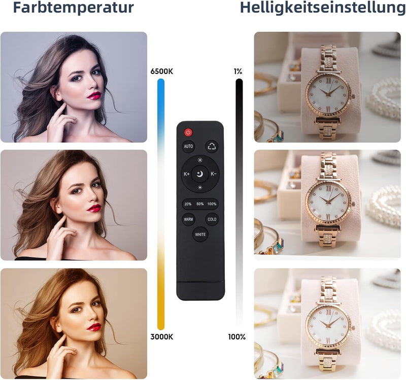 Photography Lighting Kit with 60W Dimmable -6500K LED
