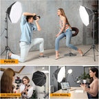 Photography Lighting Kit with 60W Dimmable -6500K LED