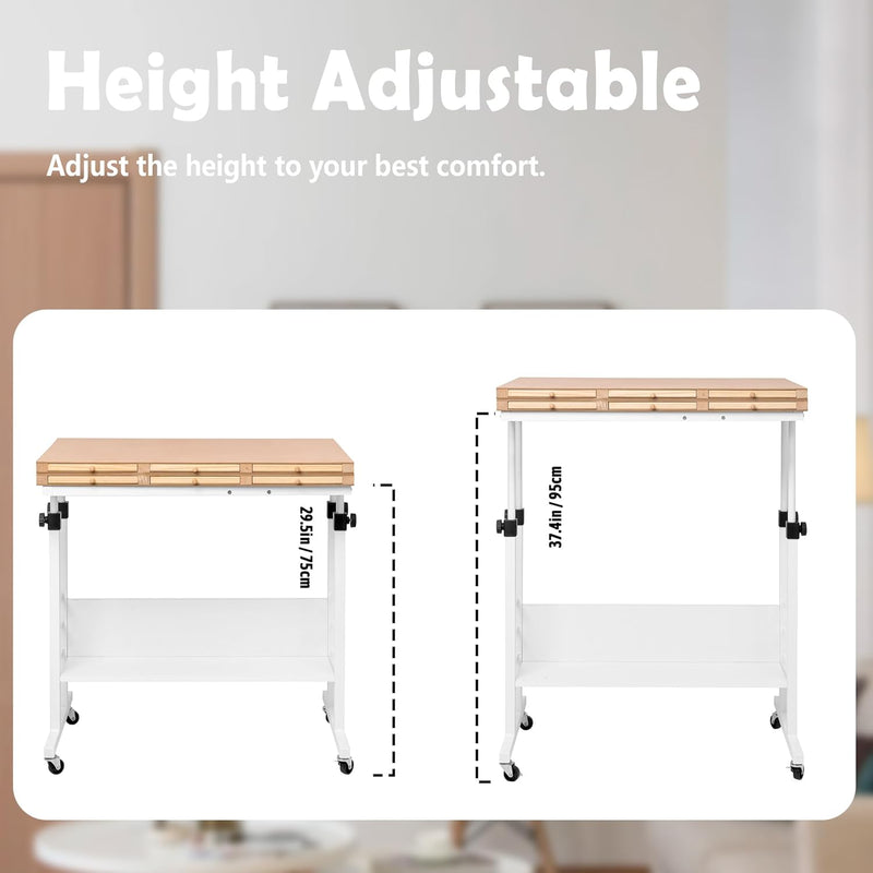 Piece Foldable Puzzle Board with Height Adjustment Jigsaw