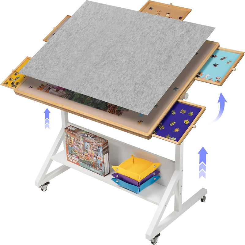 Pieces Jigsaw Table Tilting Puzzle Easel with Angle