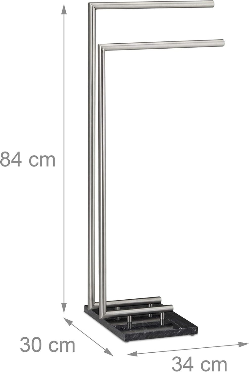 Pierre Towel Holder Freestanding Rail Marble Base