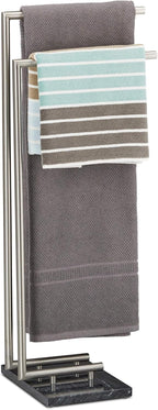 Pierre Towel Holder Freestanding Rail Marble Base