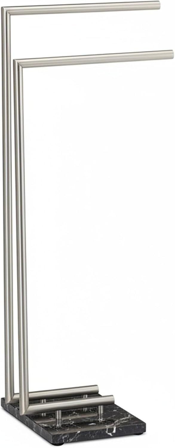 Pierre Towel Holder Freestanding Rail Marble Base
