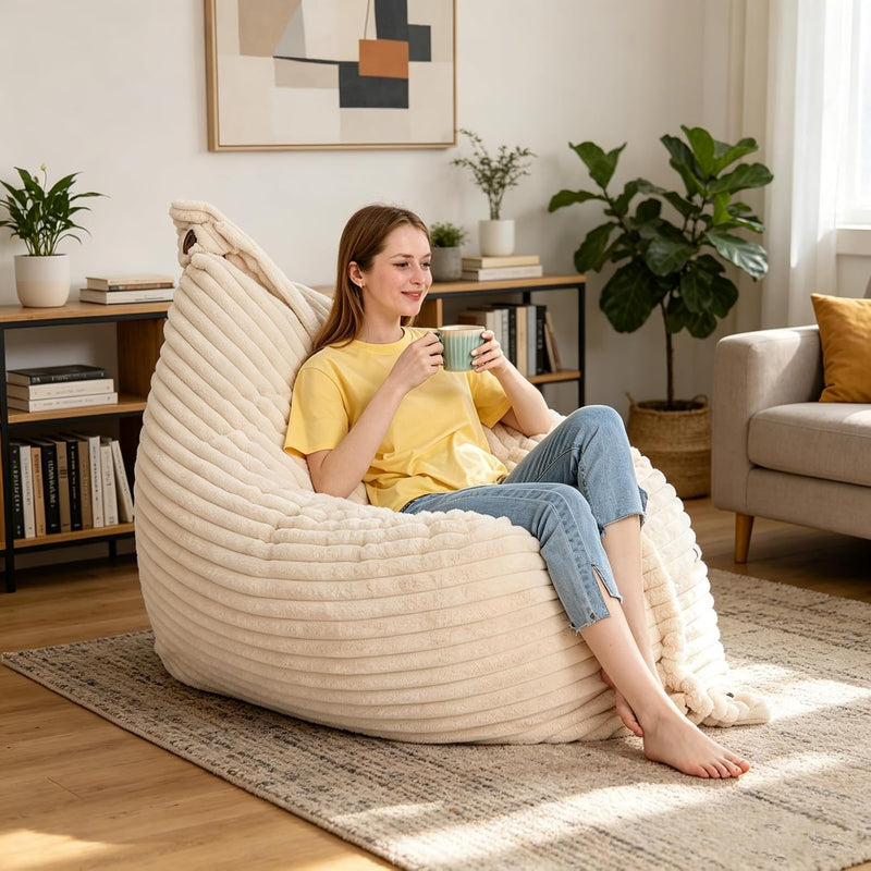 Pillow Beanbag Large Bean Bag Chair-Unique Peapod Sofa