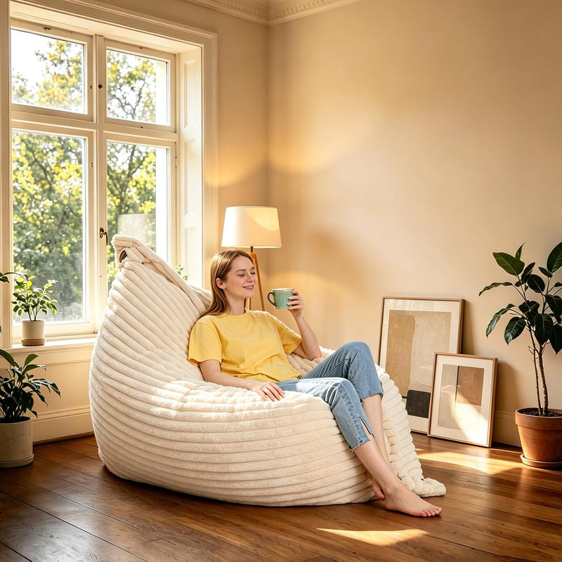 Pillow Beanbag Large Bean Bag Chair-Unique Peapod Sofa