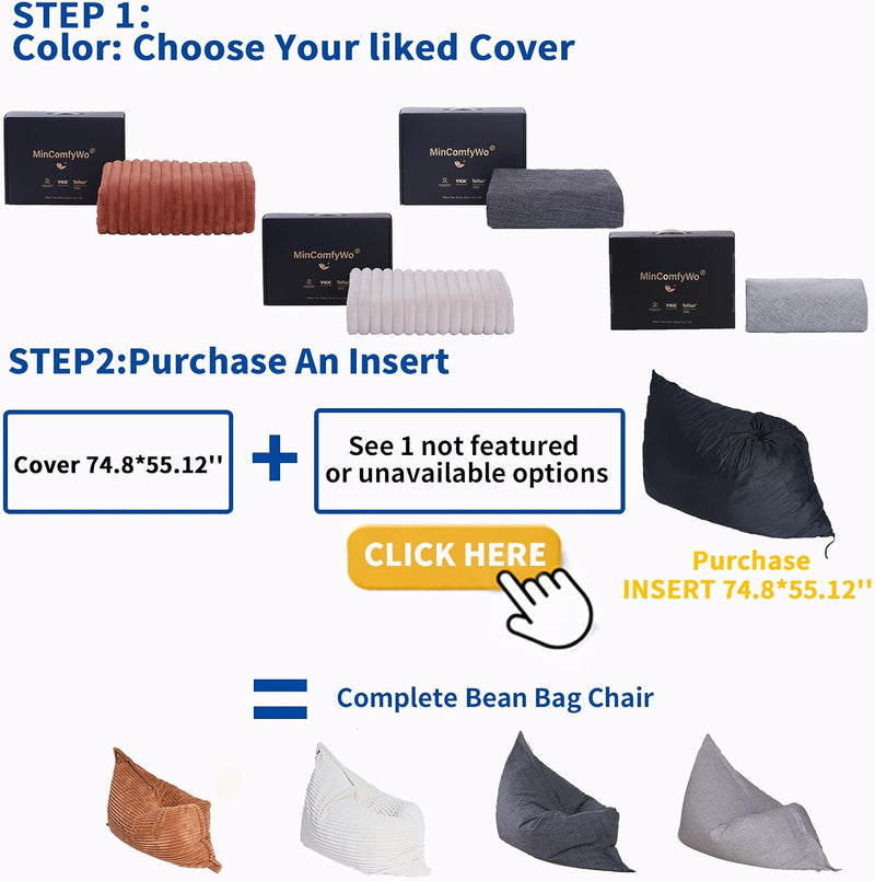 Pillow Beanbag Large Bean Bag Chair-Unique Peapod Sofa