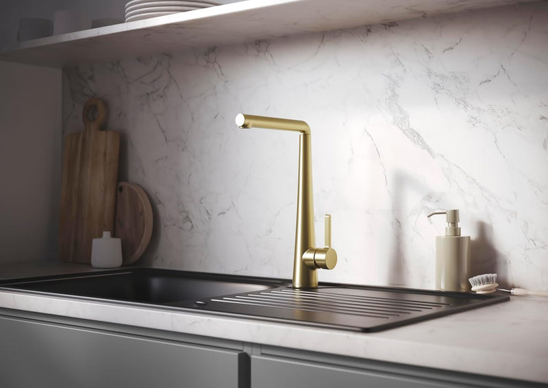 Pine Kitchen Tap Brushed Brass Pne Efsnk Bb