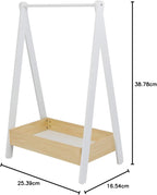 Pine Wooden Kids Dressing Rail Unit MDF 98.5CM