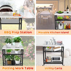 Pizza Oven Table Cart for Ooni Ninja Woodfire