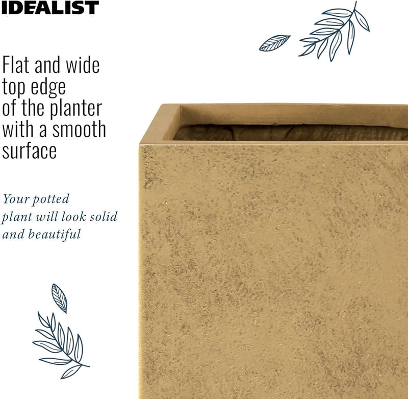 Plant Pots Indoor Pot Tall Reinforced Stone (1 Pack)