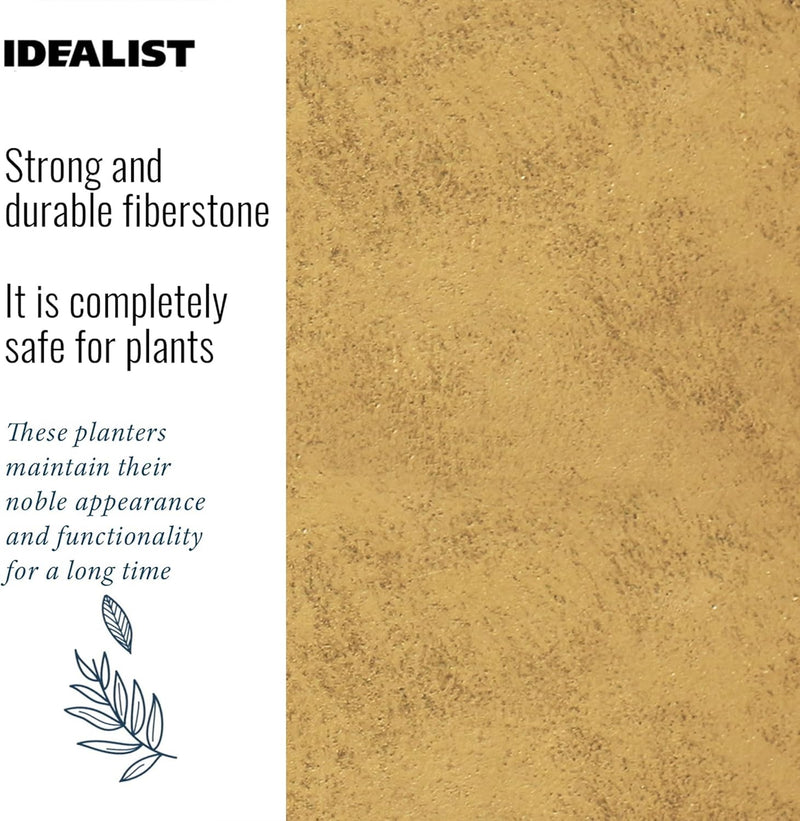 Plant Pots Indoor Pot Tall Reinforced Stone (1 Pack)