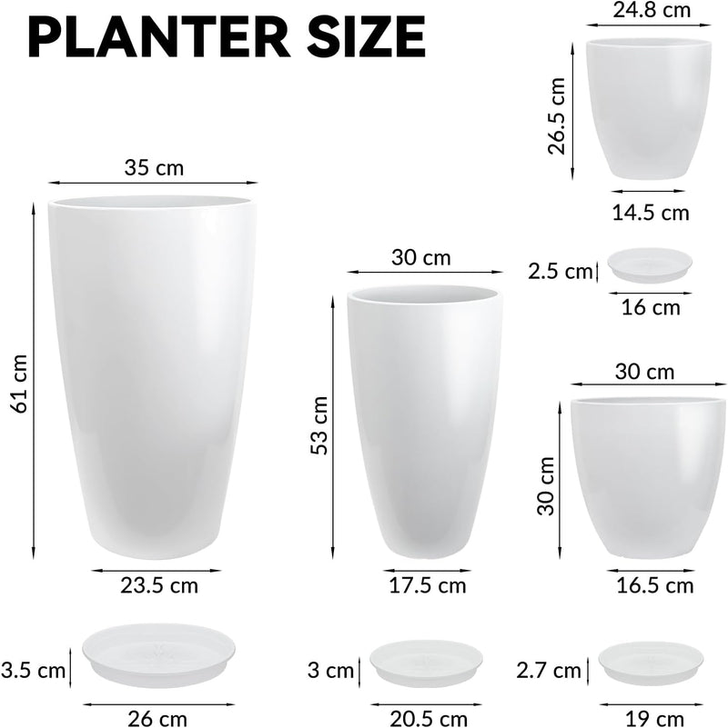 Plant Pots 25 30 35.5 30CM Diameter 26