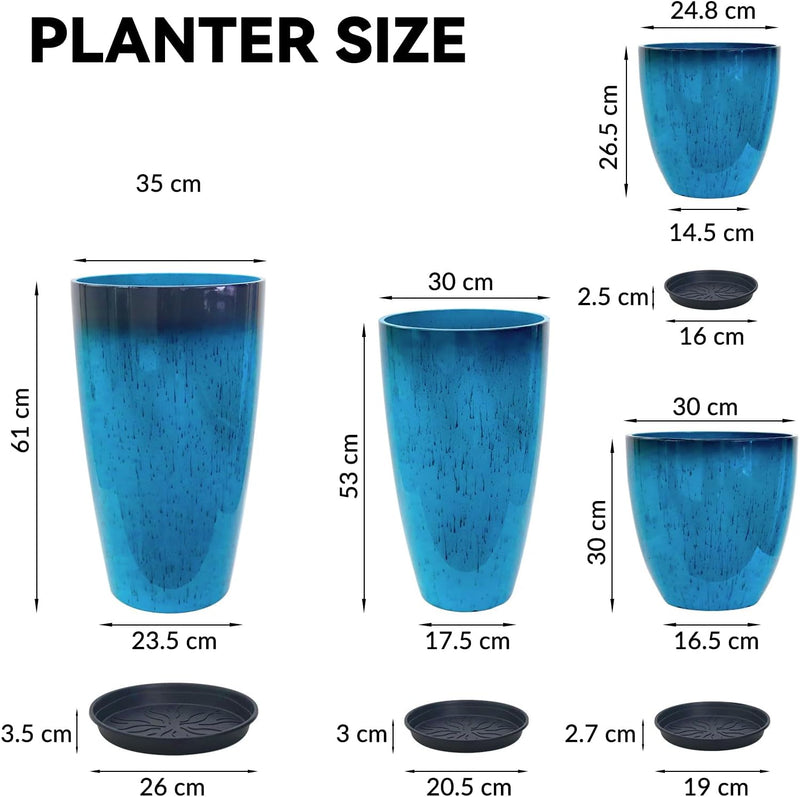 Plant Pots 25 30 35.5 30CM Diameter 26