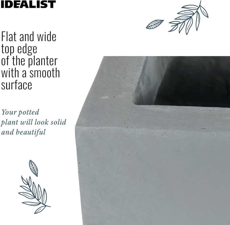 Plant Pots Window Box Planter Reinforced Stone (1 Pack)