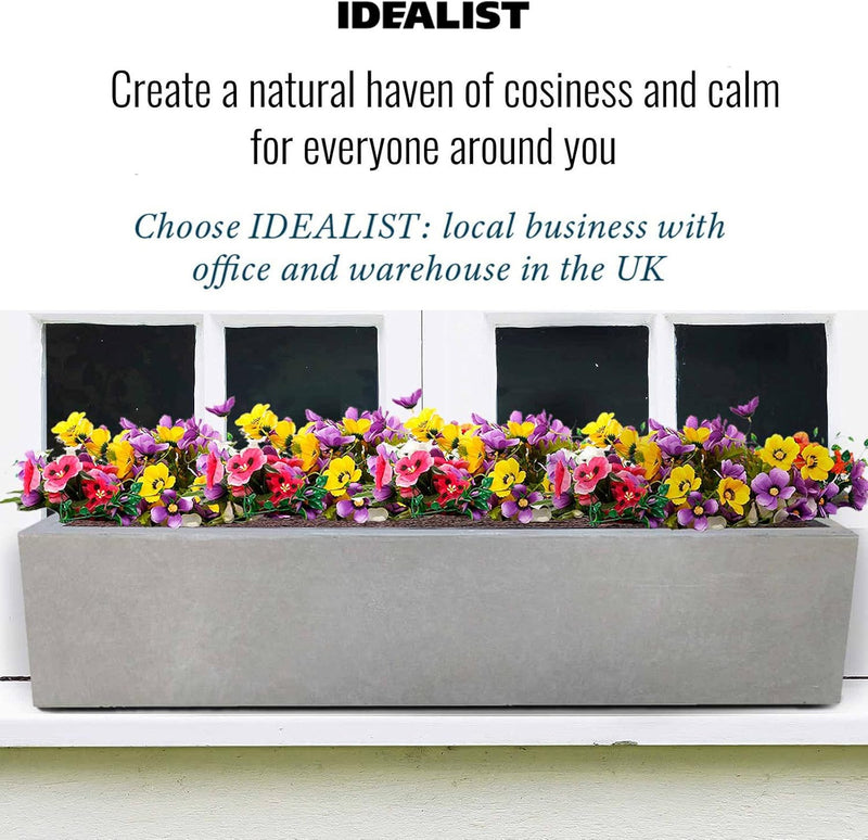 Plant Pots Window Box Planter Reinforced Stone (1 Pack)