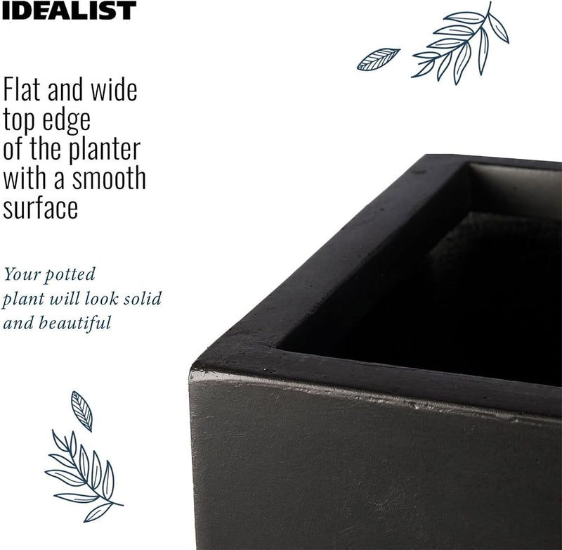 Plant Pots Window Box Planter Reinforced Stone (1 Pack)