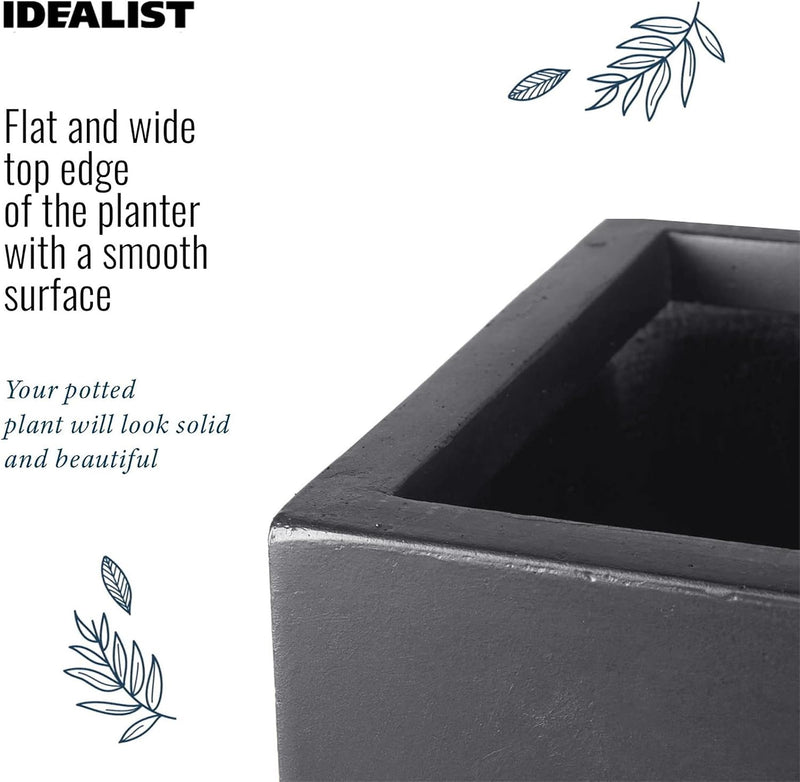 Plant Pots Window Box Planter Reinforced Stone (1 Pack)